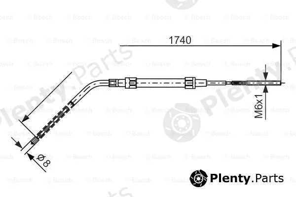 Bosch 1987477689 — Cable Pull, parking brake