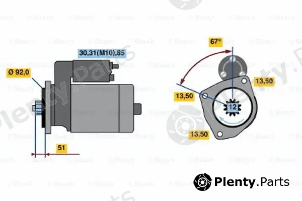 Bosch 0001330007 — Starter