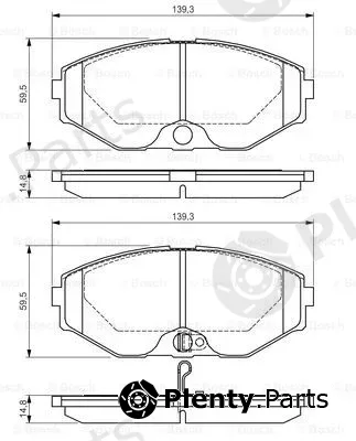 Bosch 0986495147 — Brake Pad Set, disc brake