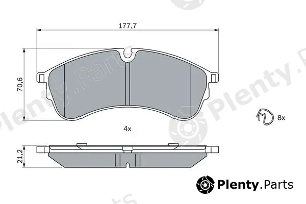 Bosch 0986424930 — Brake Pad Set, disc brake