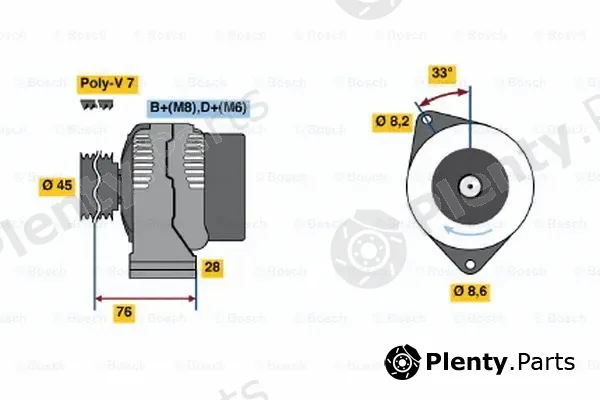Bosch 0123214002 — Alternator