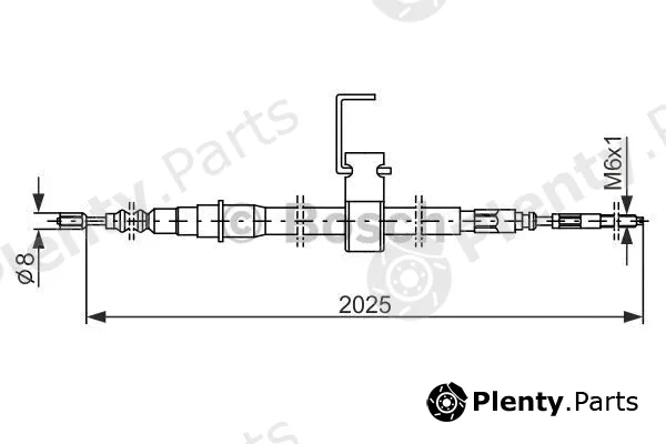 Bosch 1987482256 — Cable Pull, parking brake