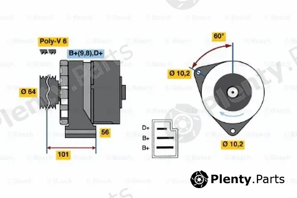 Bosch 0986033720 — Alternator