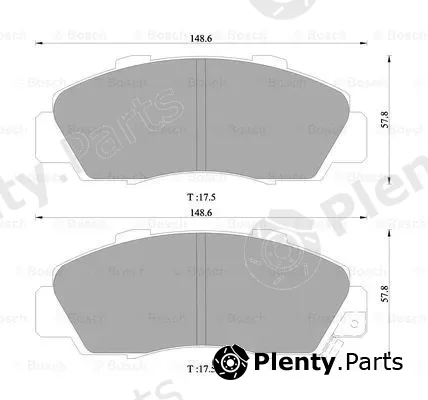 Bosch 0986505956 — Brake Pad Set, disc brake