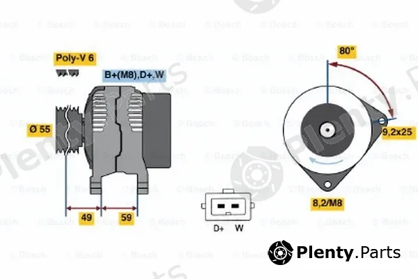Bosch 0123320006 — Alternator