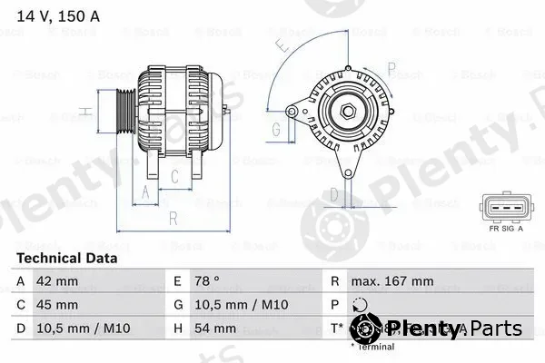 Bosch 0986049071 — Alternator