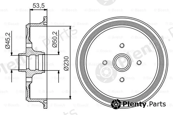 Bosch 0986477160 — Brake Drum