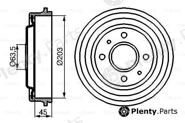Bosch 0986477115 — Brake Drum