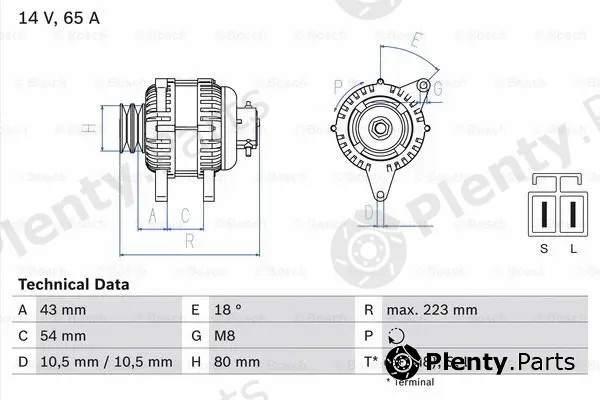 Bosch 0986045561 — Alternator