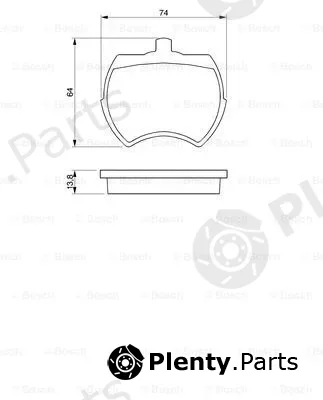 Bosch 0986424005 — Brake Pad Set, disc brake