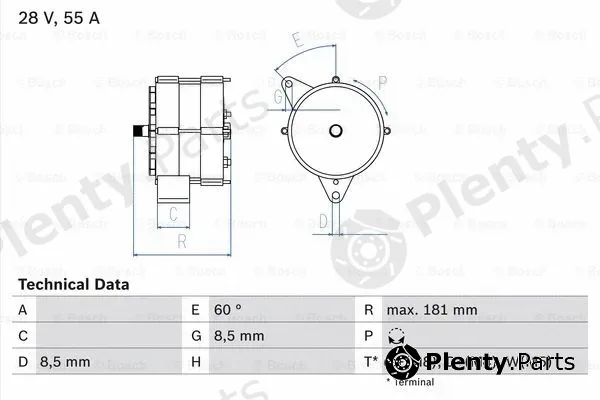 Bosch 0986034430 — Alternator