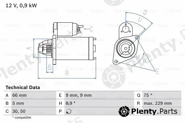 Bosch 0986014350 — Starter