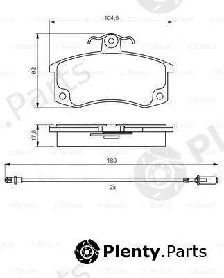Bosch 0986495360 — Brake Pad Set, disc brake