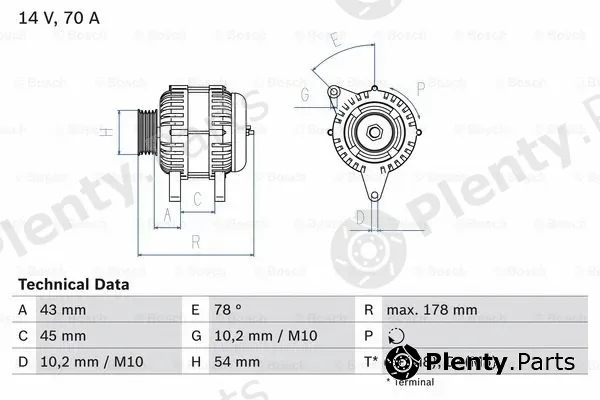 Bosch 0986042071 — Alternator