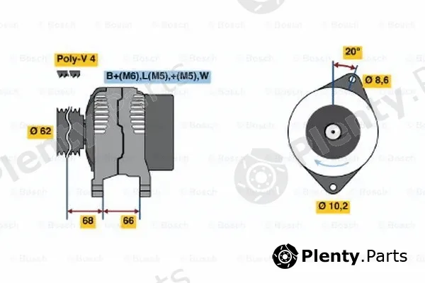 Bosch 0986038881 — Alternator
