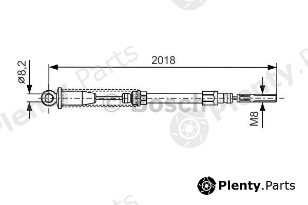 Bosch 1987477289 — Cable Pull, parking brake