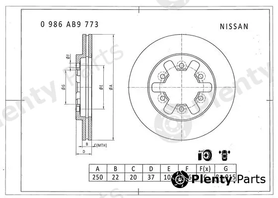 Bosch 0986AB9773 — Brake Disc