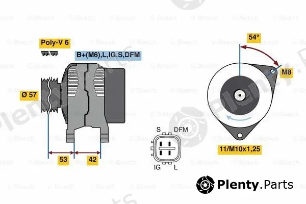 Bosch 0986081430 — Alternator