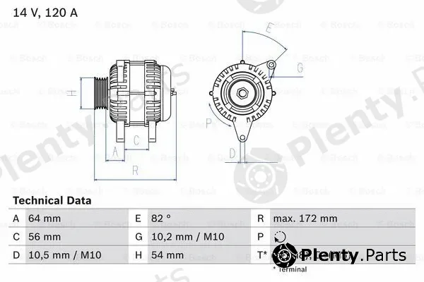 Bosch 0986046140 — Alternator
