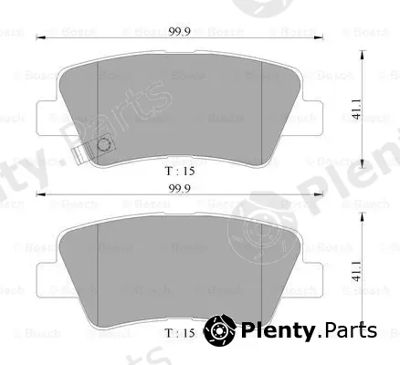 Bosch 0986AB3121 — Brake Pad Set, disc brake