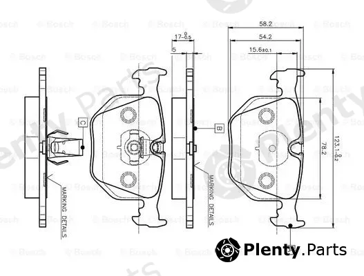 Bosch 0986TB2204 — Brake Pad Set, disc brake Economic