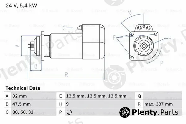 Bosch 0986011570 — Starter