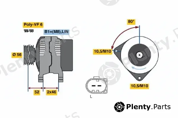 Bosch 0121715024 — Alternator
