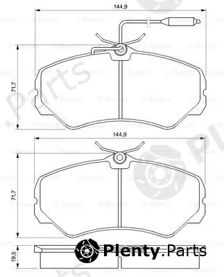 Bosch 0986460998 — Brake Pad Set, disc brake