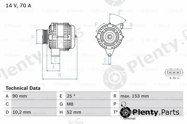 Bosch 0986040531 — Alternator