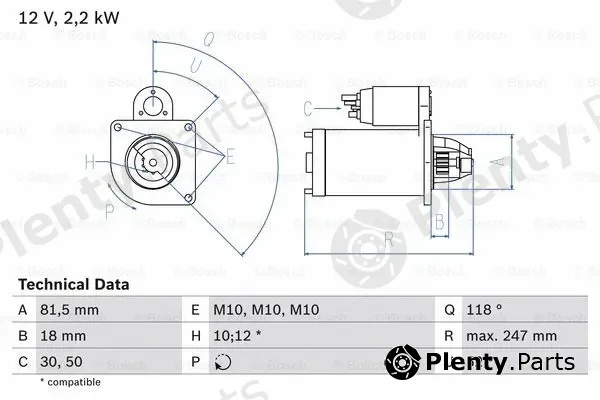 Bosch 0986023180 — Starter
