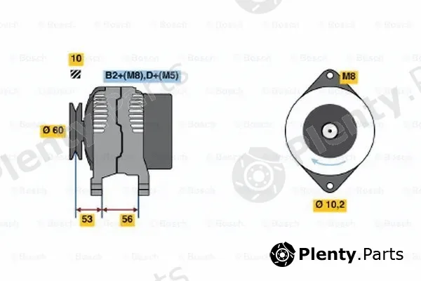 Bosch 0124225009 — Alternator