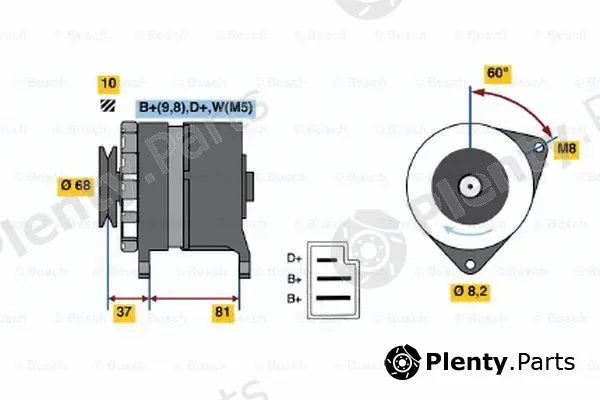 Bosch 0986036561 — Alternator