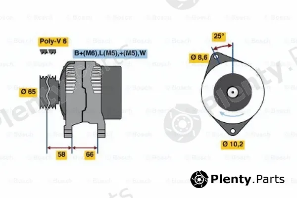 Bosch 0986038901 — Alternator