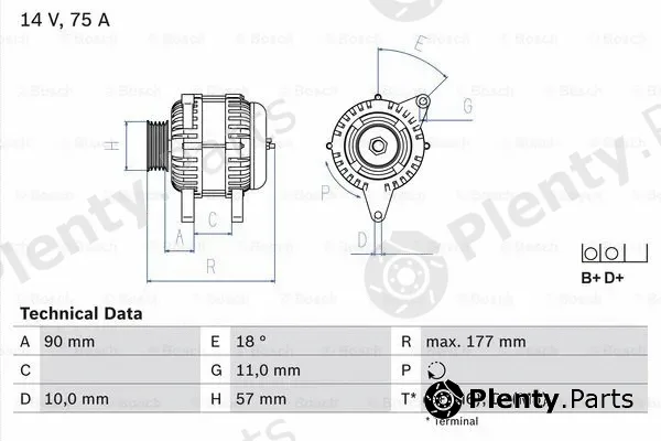Bosch 0986049131 — Alternator