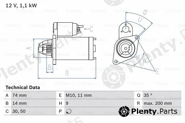 Bosch 0986021560 — Starter