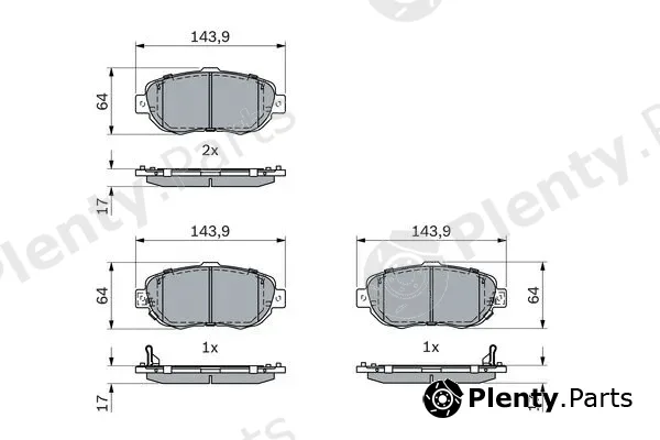 Bosch 0986494882 — Brake Pad Set, disc brake