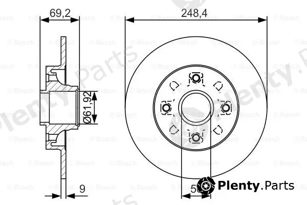 Bosch 0986479S43 — Brake Disc