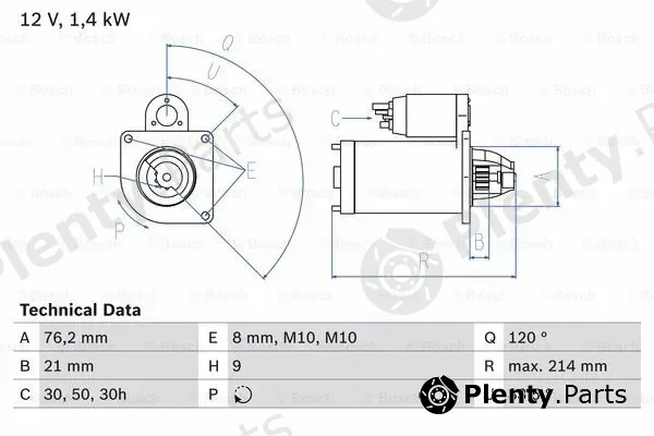 Bosch 0986017110 — Starter