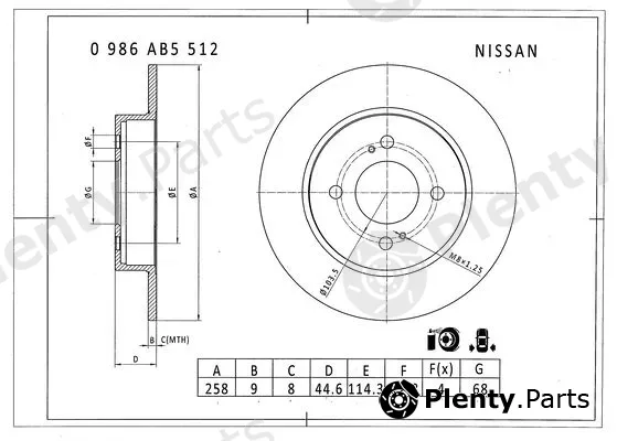 Bosch 0986AB5512 — Brake Disc