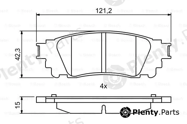 Bosch 0986494822 — Brake Pad Set, disc brake