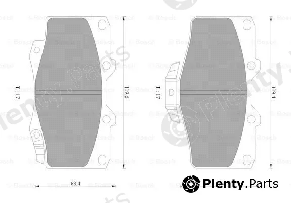 Bosch 0986AB1128 — Brake Pad Set, disc brake