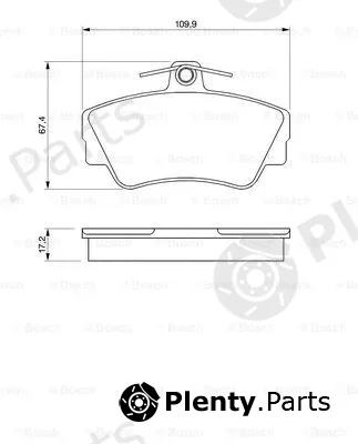 Bosch 0986460989 — Brake Pad Set, disc brake