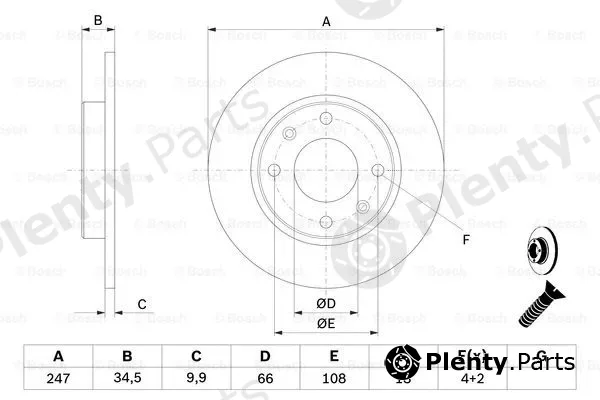 Bosch 0986478046 — Brake Disc