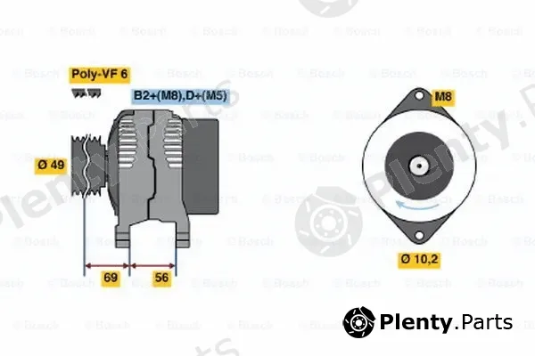 Bosch 0124525019 — Alternator