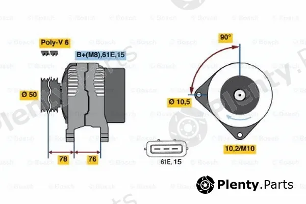 Bosch 0123515004 — Alternator