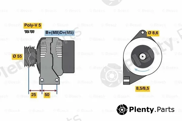 Bosch 0986049540 — Alternator