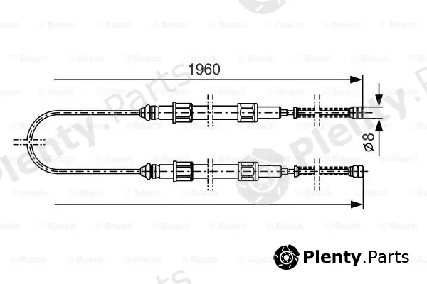 Bosch 1987477002 — Cable Pull, parking brake