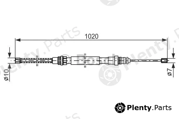 Bosch 1987477463 — Cable Pull, parking brake
