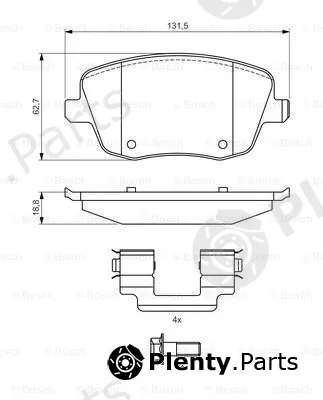 Bosch 0986424829 — Brake Pad Set, disc brake