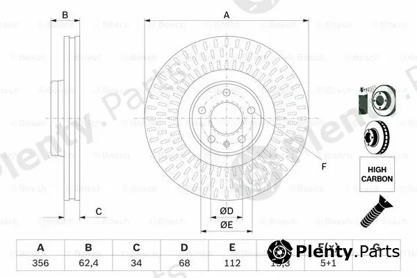 Bosch 0986479E39 — Brake Disc